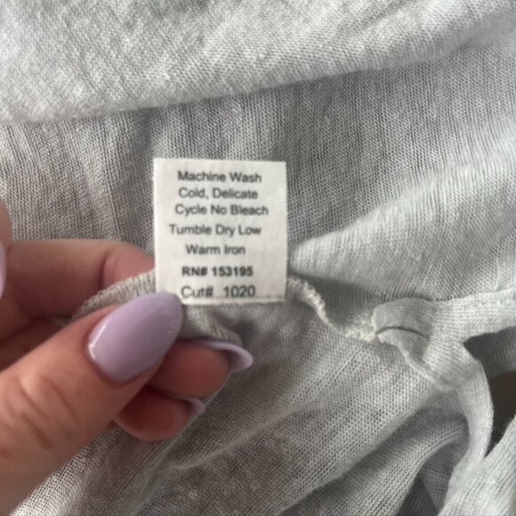 ** Alex T Linen T Shirt Cardigan Small heathered gray - Picture 10 of 10